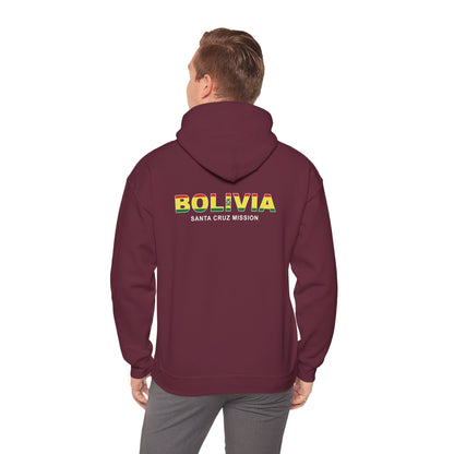 Bolivia Santa Cruz Mission Flag Title Back Hoodie