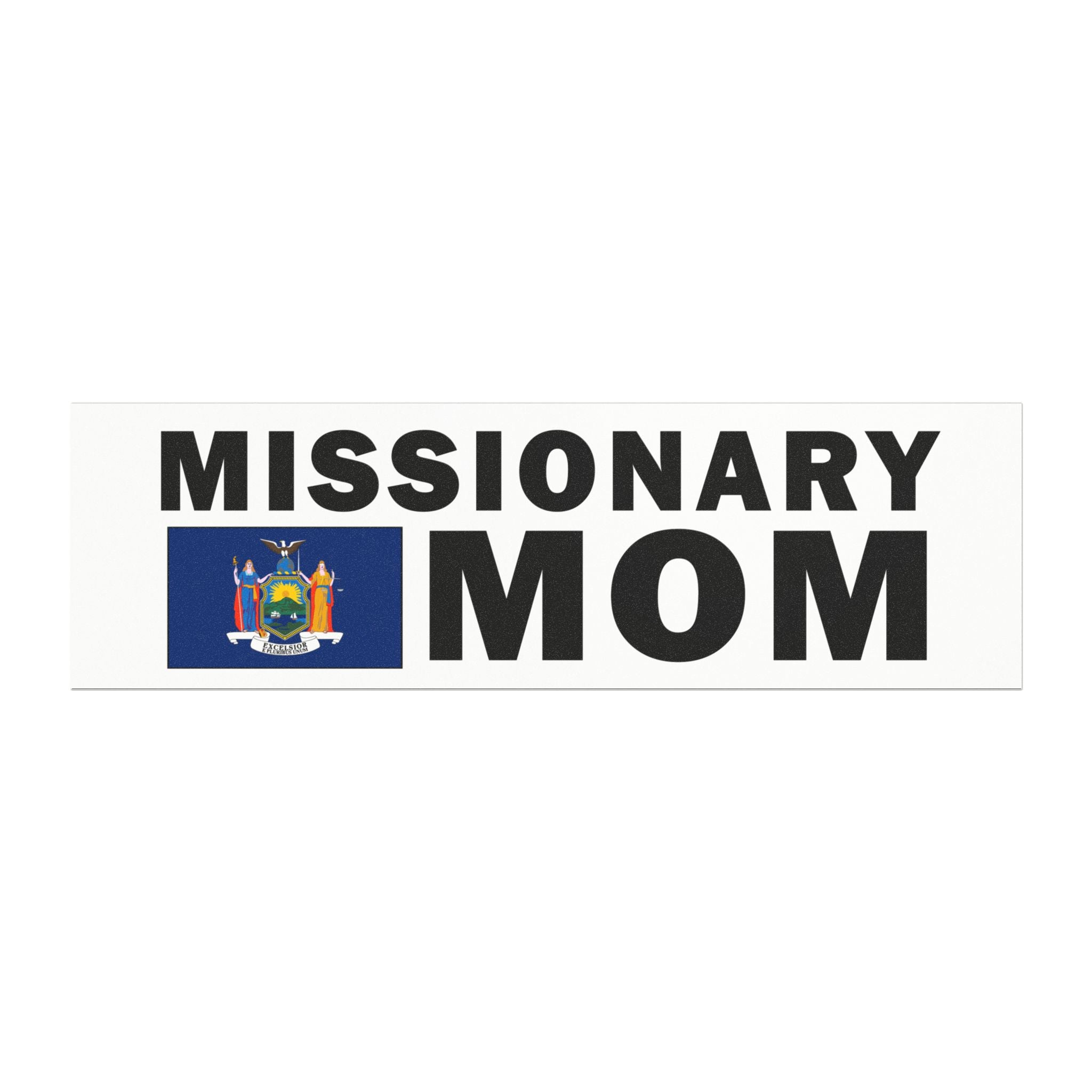 Missionary MOM Flag of New York Magnetic Bumper Sticker