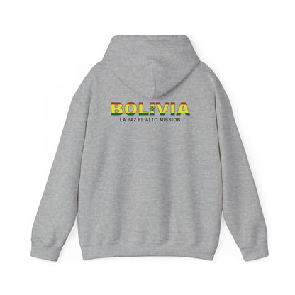 Bolivia La Paz El Alto Mission Flag Title Back Hoodie