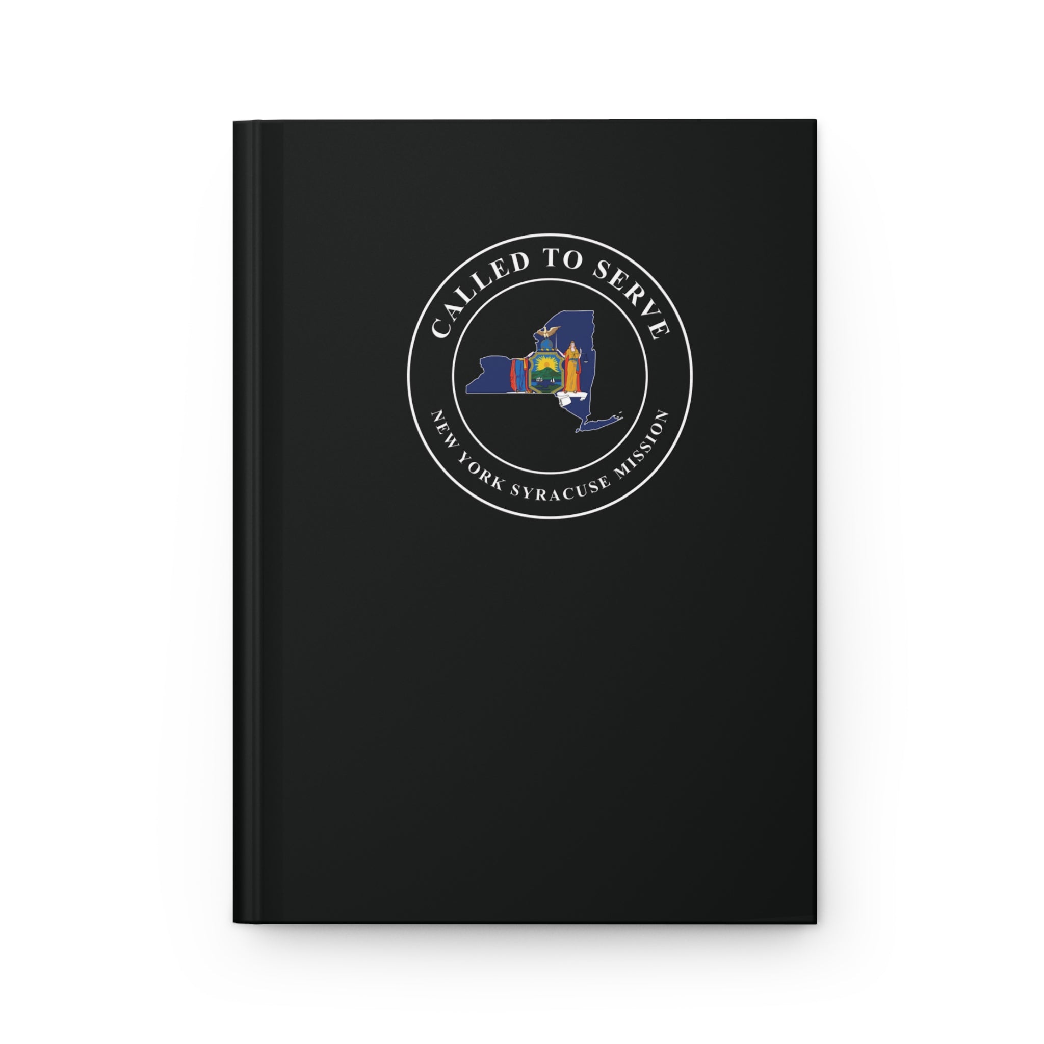 New York Syracuse Mission Flag Map Called to Serve Black Hardcover Journal Matte