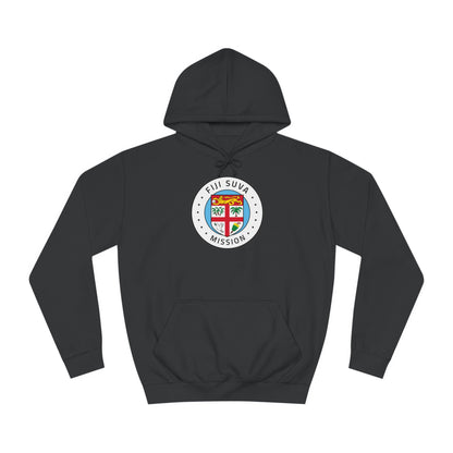 Fiji Suva Mission Flag Logo (White Border) College Hoodie