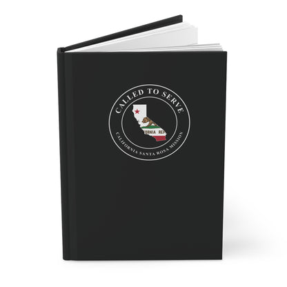 California Santa Rosa Mission Flag Map Called to Serve Black Hardcover Journal Matte