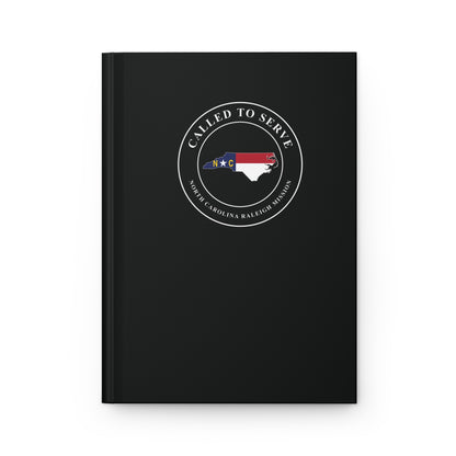 North Carolina Raleigh Mission Flag Map Called to Serve Black Hardcover Journal Matte