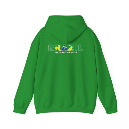 Brazil Santa Maria Mission Flag Title Back Hoodie