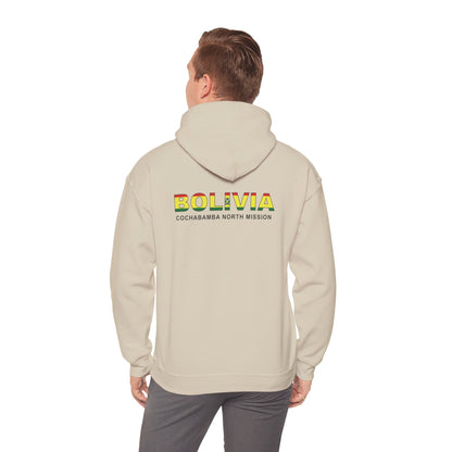 Bolivia Cochabamba North Mission Flag Title Back Hoodie