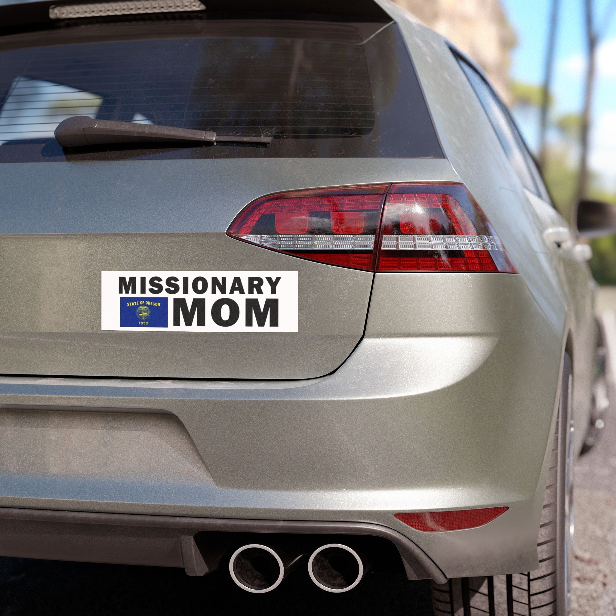 Missionary MOM Flag of Oregon Magnetic Bumper Sticker