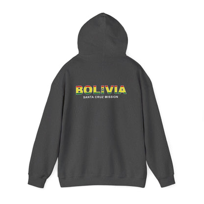 Bolivia Santa Cruz Mission Flag Title Back Hoodie