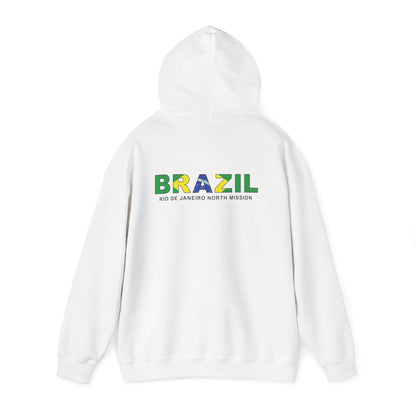 Brazil Rio de Janeiro North Mission Flag Title Back Hoodie