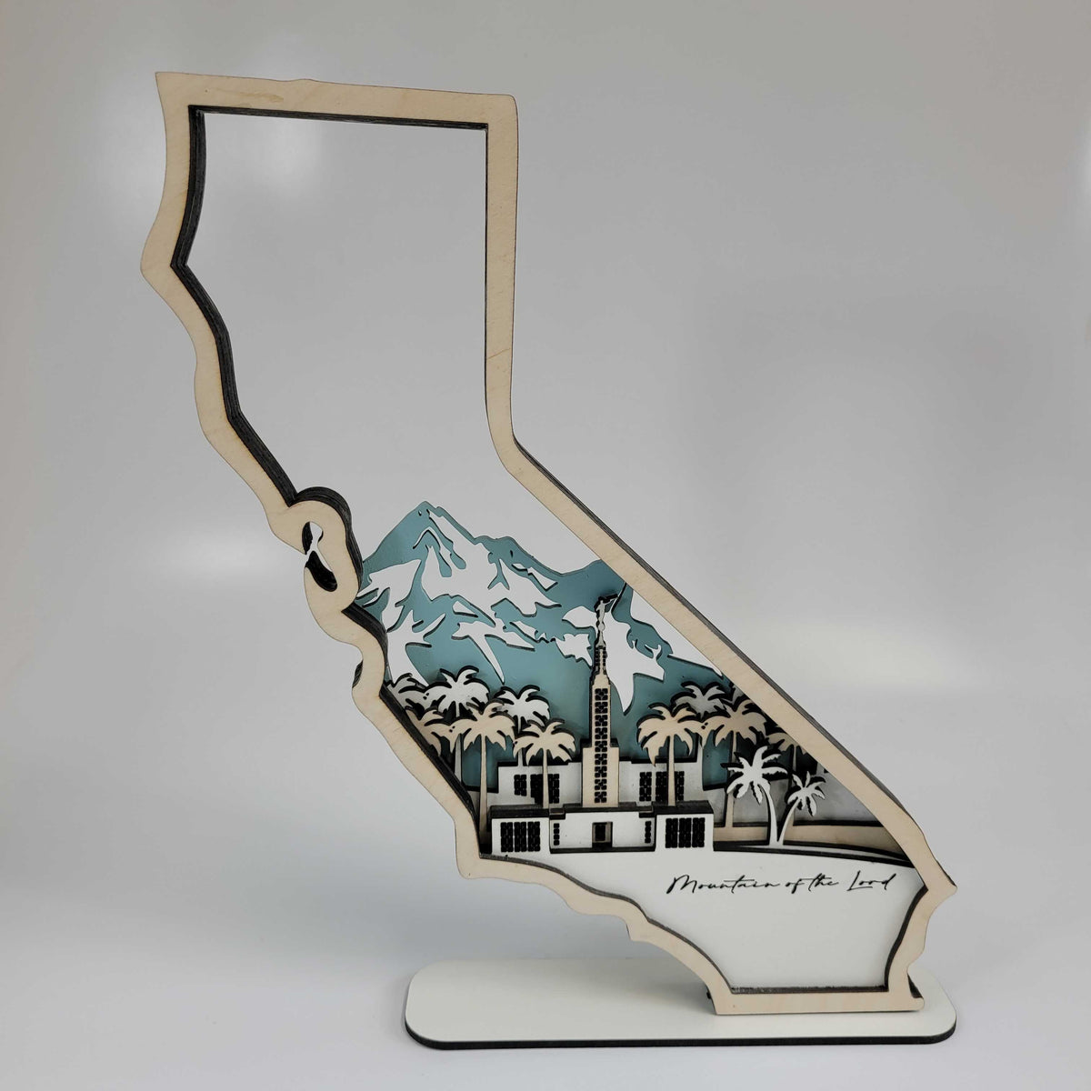 Los Angeles California Temple LDS Customized Temple State Sign, Laser cut and fully assembled