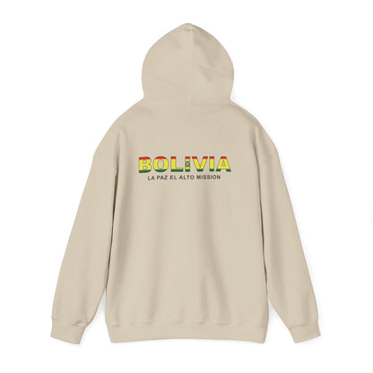 Bolivia La Paz El Alto Mission Flag Title Back Hoodie