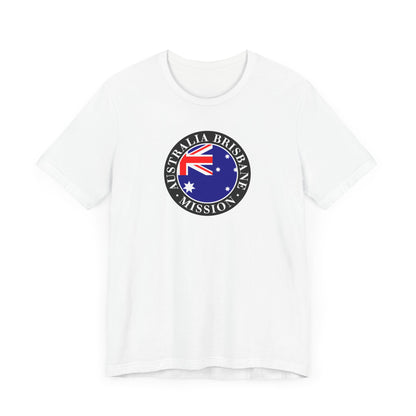 Australia Brisbane Mission Flag Logo (Black Border) T-shirt