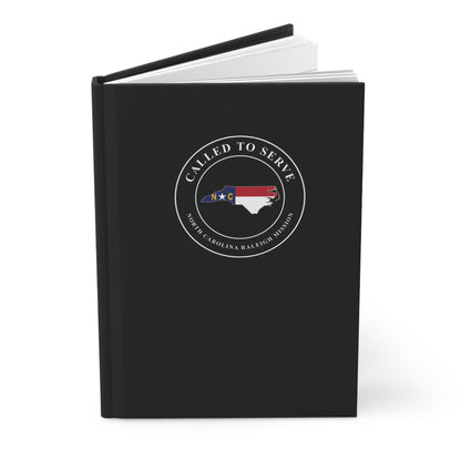 North Carolina Raleigh Mission Flag Map Called to Serve Black Hardcover Journal Matte
