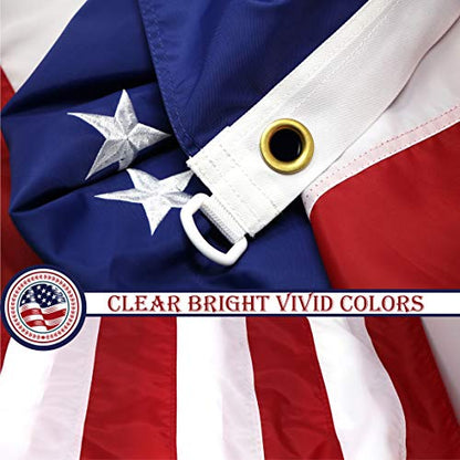 G128 American Flag Nylon Embroidered 6x10 Ft