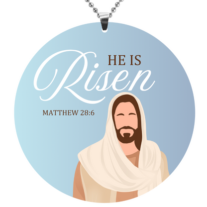 He Is Risen Rearview Mirror Ornament