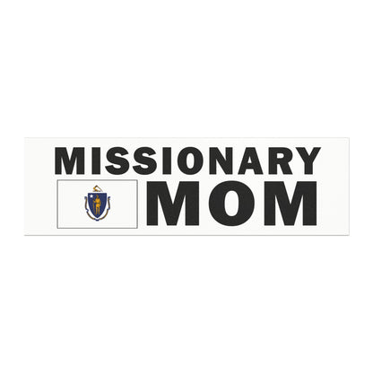 Missionary MOM Flag of Massachusetts Magnetic Bumper Sticker
