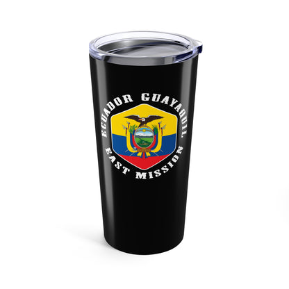 Ecuador Guayaquil East Mission Flag Logo Tumbler 20oz Black