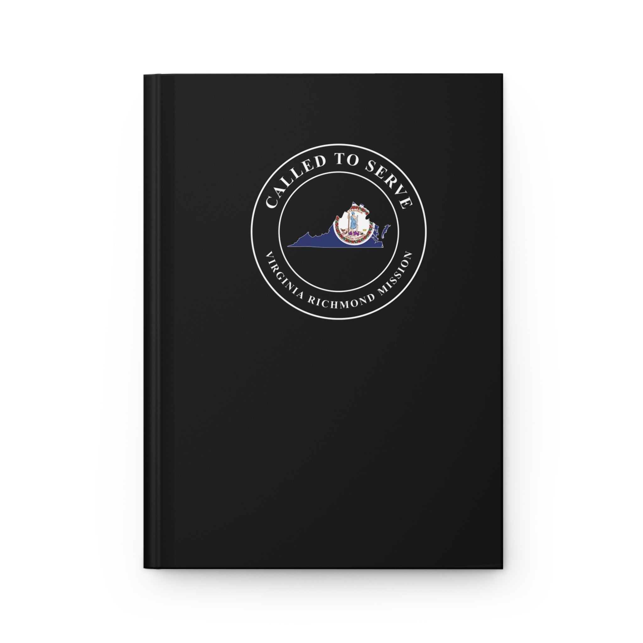Virginia Richmond Mission Flag Map Called to Serve Black Hardcover Journal Matte