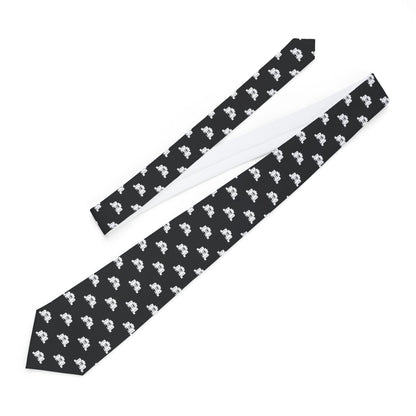 Meridian Idaho Temple Patterned Neck Tie for Elders (Black)