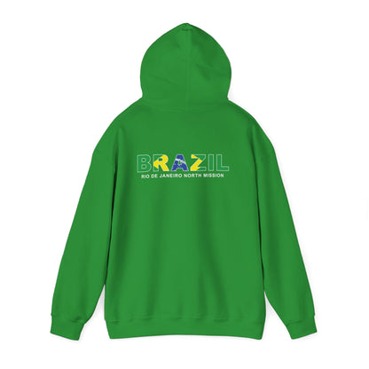 Brazil Rio de Janeiro North Mission Flag Title Back Hoodie