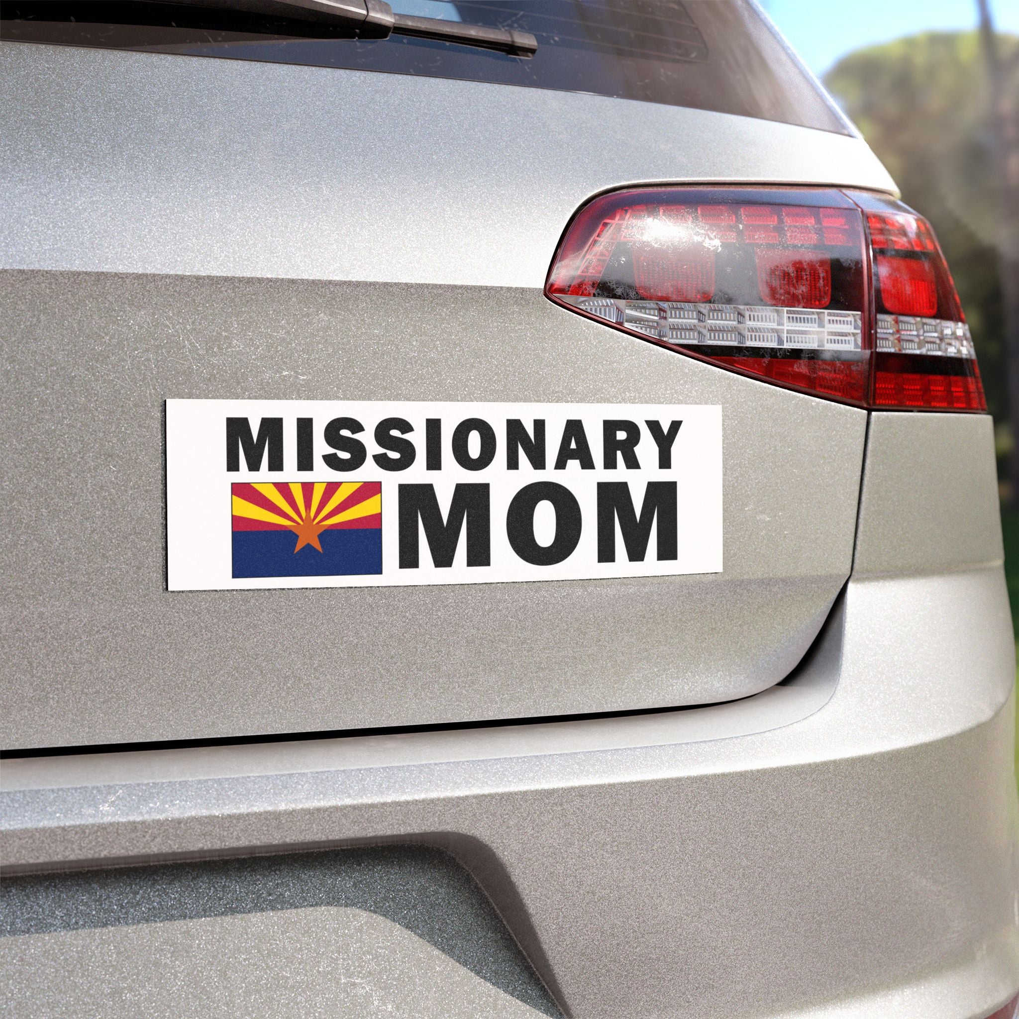 Missionary MOM Flag of Arizona Magnetic Bumper Sticker
