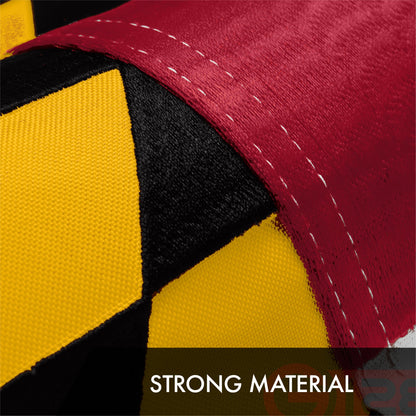 G128 Maryland MD State Flag | 1x1.5 Ft | ToughWeave Series Embroidered 300D Polyester | Embroidered Design, Indoor/Outdoor, Brass Grommets