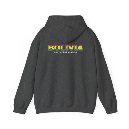 Bolivia Santa Cruz Mission Flag Title Back Hoodie