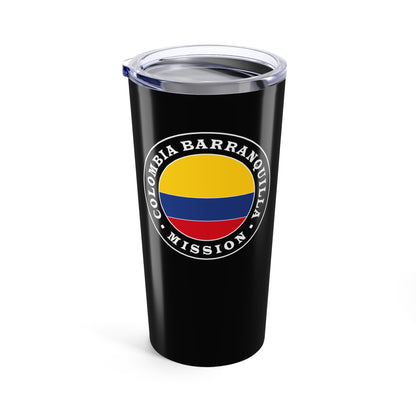 Colombia Barranquilla Mission Flag Logo Tumbler 20oz Black