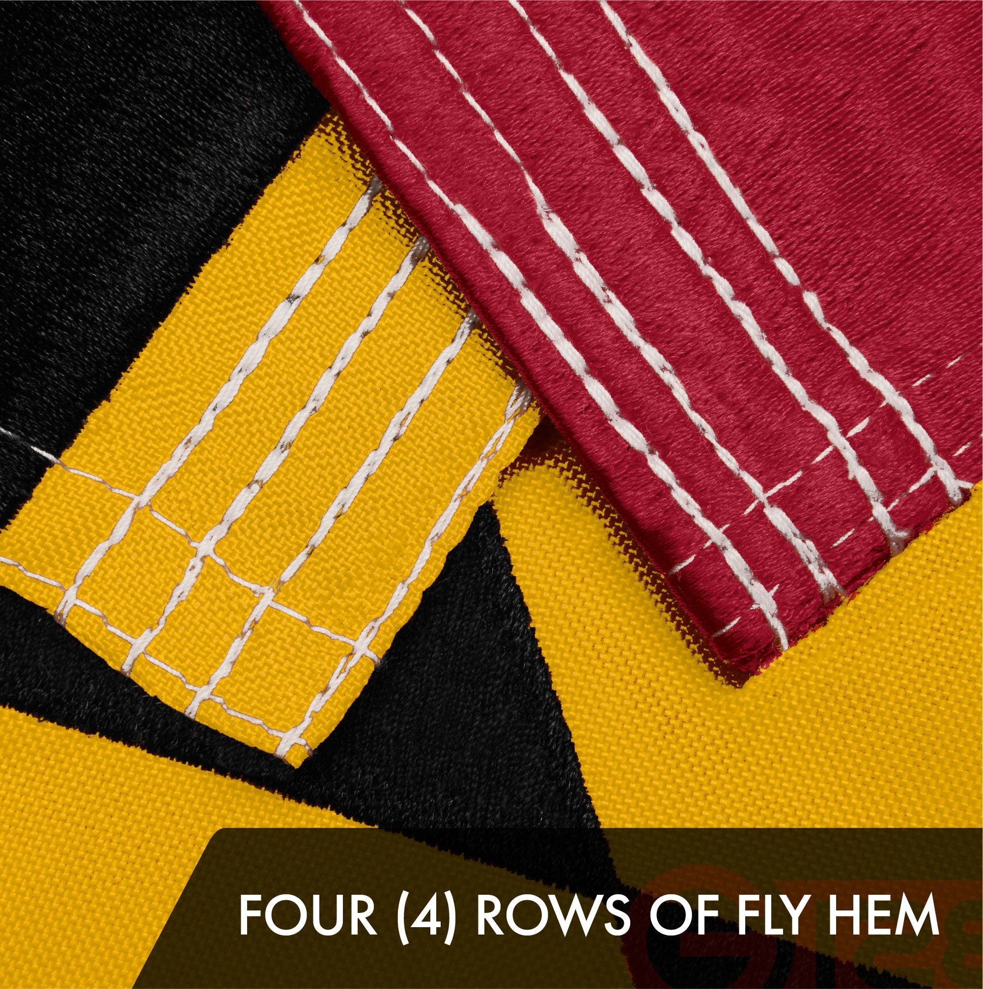 G128 Maryland MD State Flag | 1x1.5 Ft | ToughWeave Series Embroidered 300D Polyester | Embroidered Design, Indoor/Outdoor, Brass Grommets