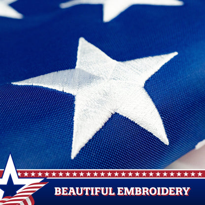 G128 American USA Pull Down Bunting Flag | 1.67x8 Ft | Embroidered Polyester