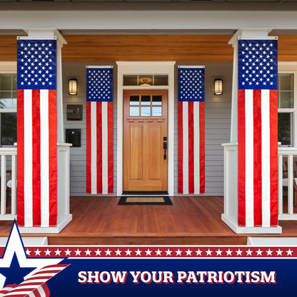 G128 American USA Pull Down Bunting Flag | 1.67x8 Ft | Embroidered Polyester