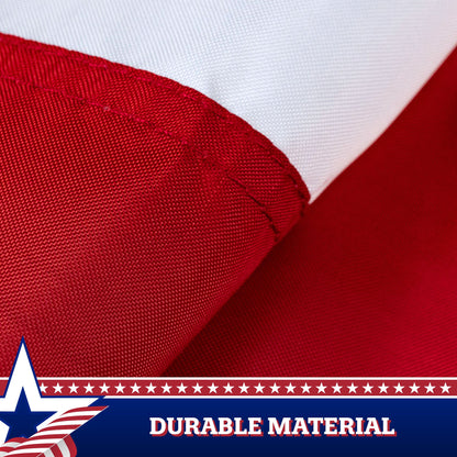 USA Pleated Fan Flag, 1.5x3 Feet American USA Bunting Decoration Flags Printed Patriotic Stars & Stripes with Canvas Header and Brass Grommets