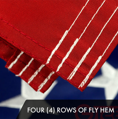 G128 American USA Flag | 20x30 In | ToughWeave Series Embroidered 210D Polyester | Country Flag, Embroidered Stars, Sewn Stripes, Indoor/Outdoor, Vibrant Colors, Brass Grommets