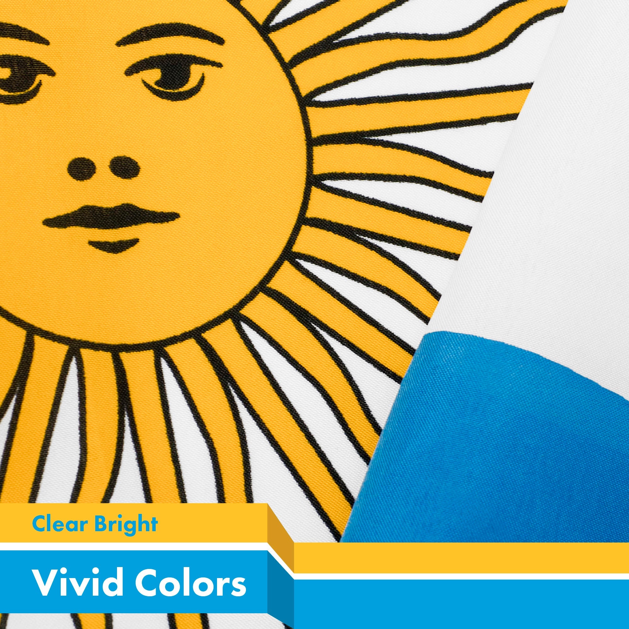 Argentina (Argentinian) Flag 150D Printed Polyester 3x5 Ft