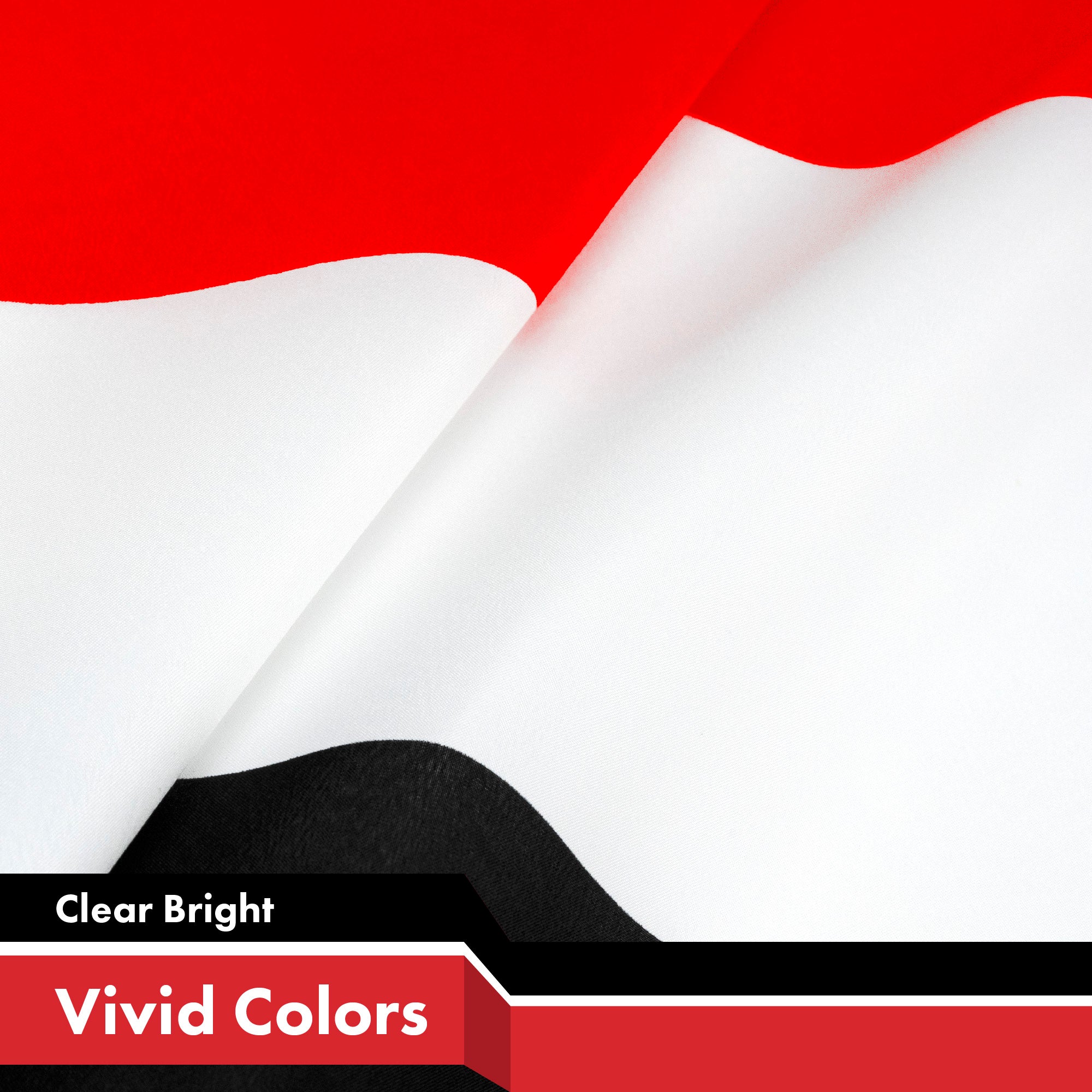 Yemen (Yemeni) Flag | 3x5 feet | Printed 150D, Indoor/Outdoor, Vibrant Colors, Brass Grommets, Quality Polyester, Much Thicker More Durable Than 100D and 75D Polyester