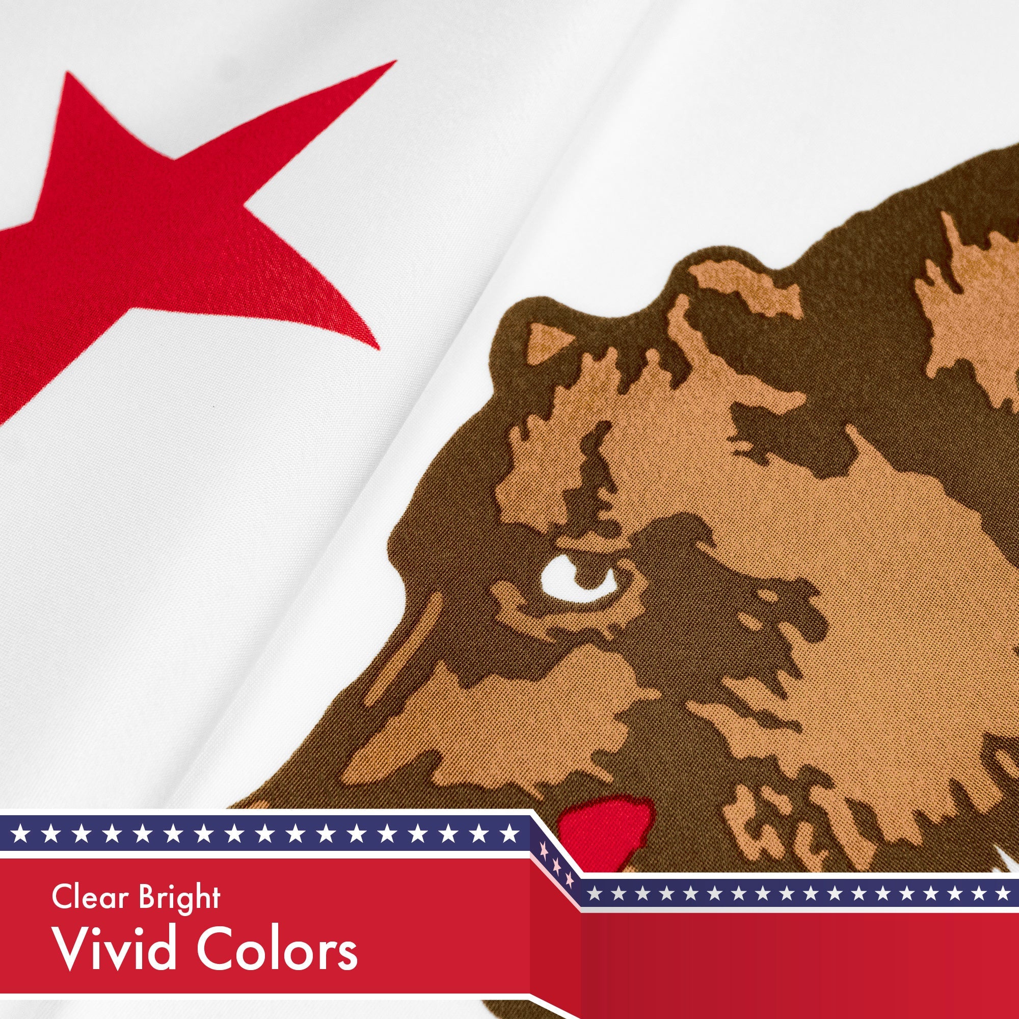 California State Flag 150D Printed Polyester 3x5 Ft