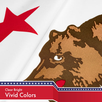 California State Flag 150D Printed Polyester 3x5 Ft