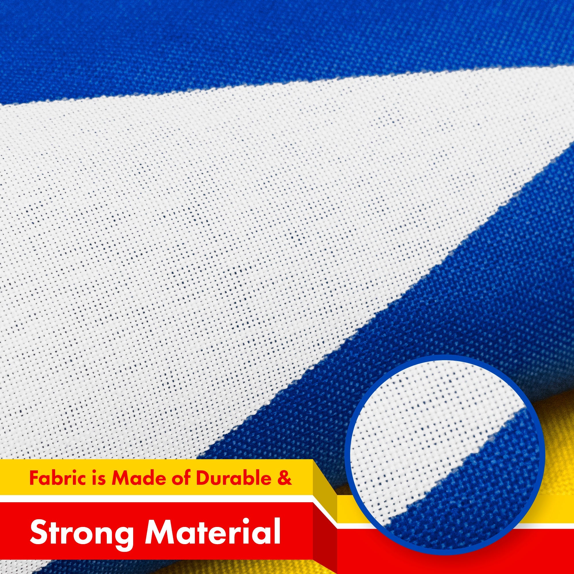 Blue Estelada (Catalan) Flag | 3x5 feet | Printed 150D Indoor/Outdoor, Vibrant Colors, Brass Grommets, Quality Polyester, Much Thicker More Durable Than 100D 75D Polyester