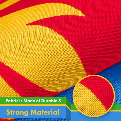 Eritrea (Eritrean) Flag | 3x5 feet | Printed 150D Indoor/Outdoor, Vibrant Colors, Brass Grommets, Quality Polyester, Much Thicker More Durable Than 100D 75D Polyester