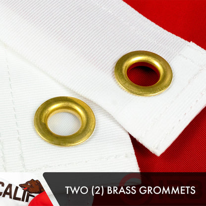 California State Flag 4x6FT Double Sided Embroidered 210D Polyester