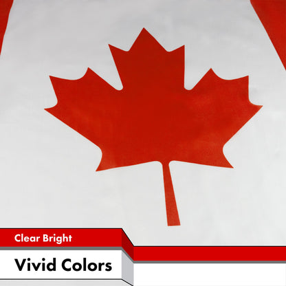 G128 Canada Canadian Flag | 4x6 Ft | LiteWeave Pro Series Printed 150D Polyester | Country Flag, Indoor/Outdoor, Vibrant Colors, Brass Grommets, Thicker and More Durable Than 100D 75D Polyester