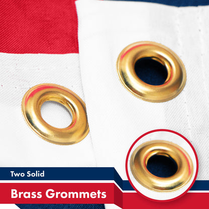G128 Dominican Republic Flag | 3x5 feet | Printed 150D Indoor/Outdoor, Vibrant Colors, Brass Grommets, Quality Polyester, Much Thicker More Durable Than 100D 75D Polyester