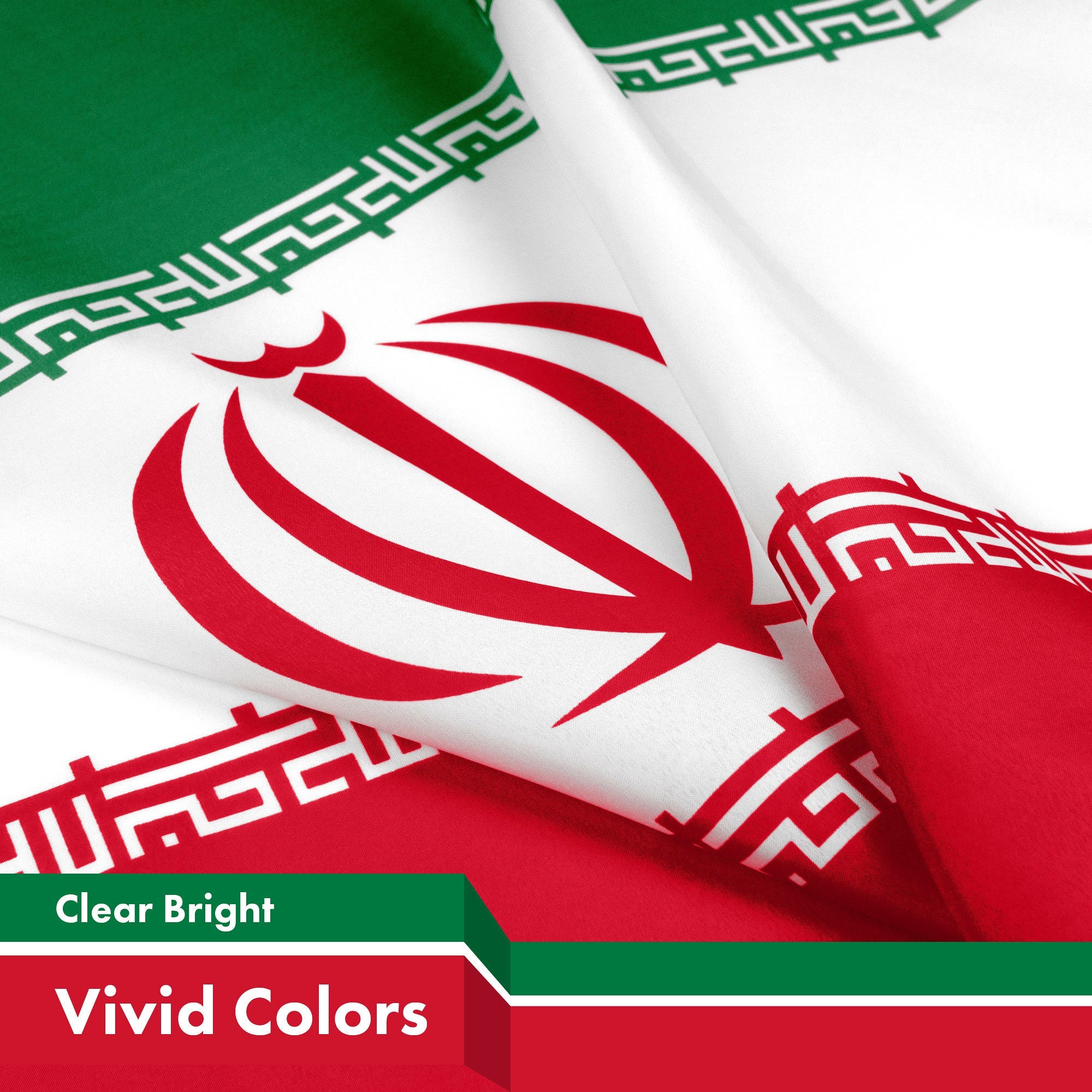 Iran (Iranian) Flag 150D Printed Polyester 3x5 Ft