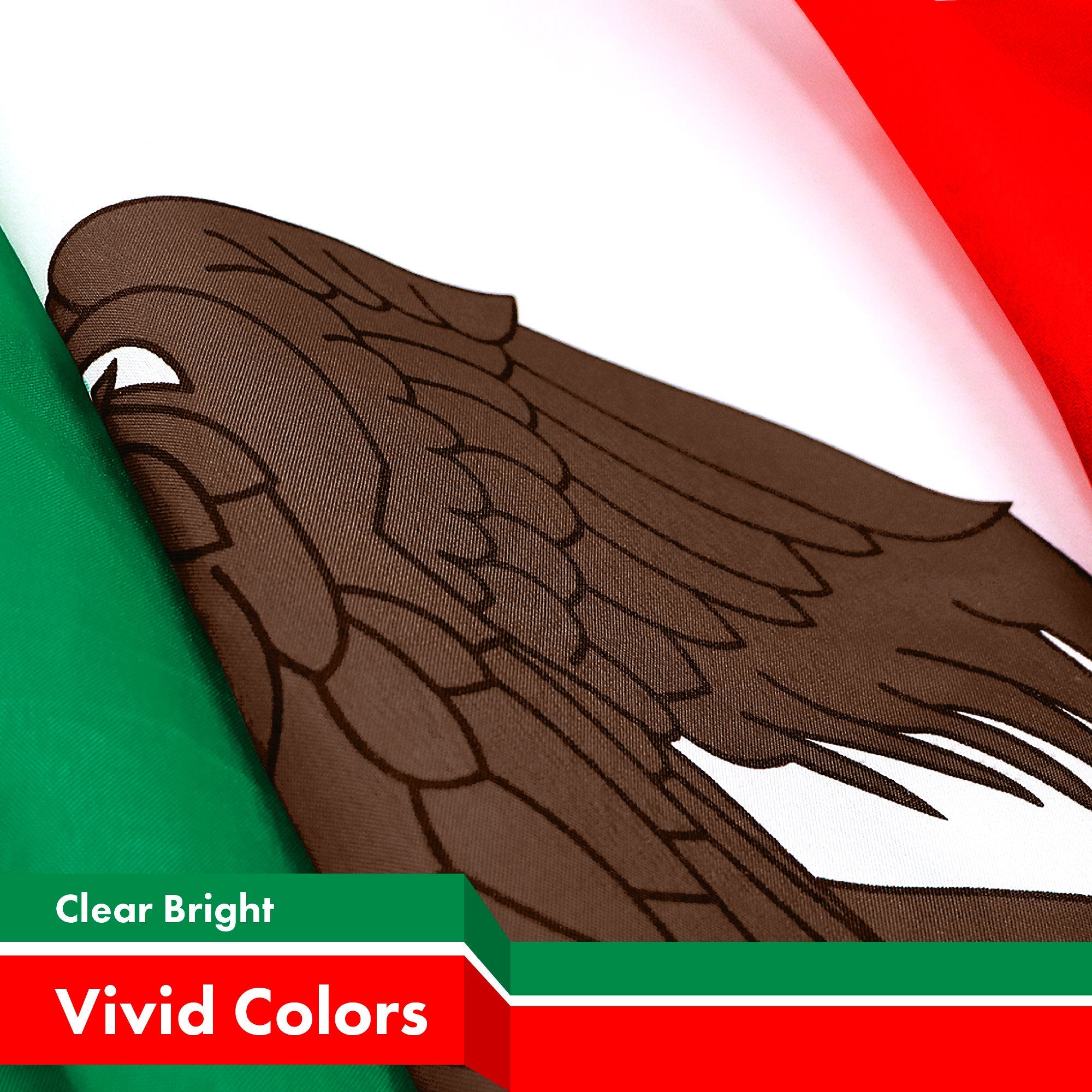 G128 Mexico Mexican Flag | 2x3 Ft | LiteWeave Pro Series Printed 150D Polyester | Country Flag, Indoor/Outdoor, Vibrant Colors, Brass Grommets, Thicker and More Durable Than 100D 75D Polyester