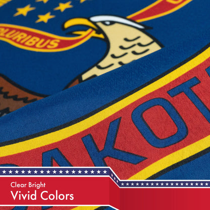 North Dakota State Flag 150D Printed Polyester 3x5 Ft