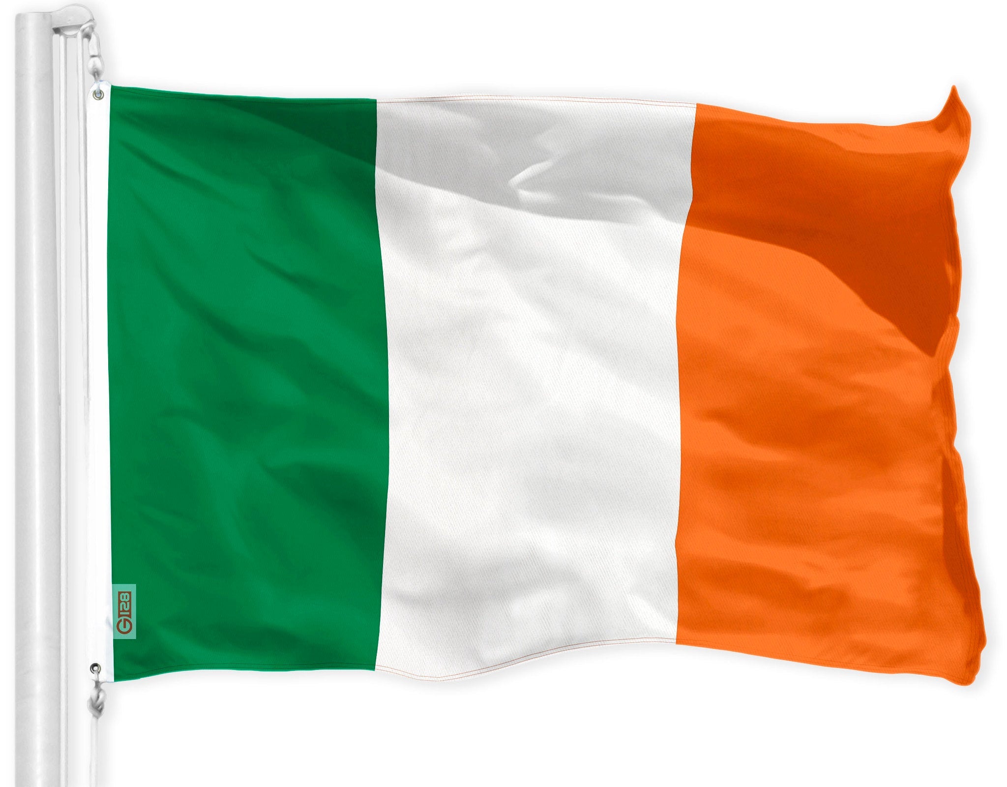 G128 Ireland Irish Flag | 4x6 Ft | LiteWeave Pro Series Printed 150D Polyester | Country Flag, Indoor/Outdoor, Vibrant Colors, Brass Grommets, Thicker and More Durable Than 100D 75D Polyester