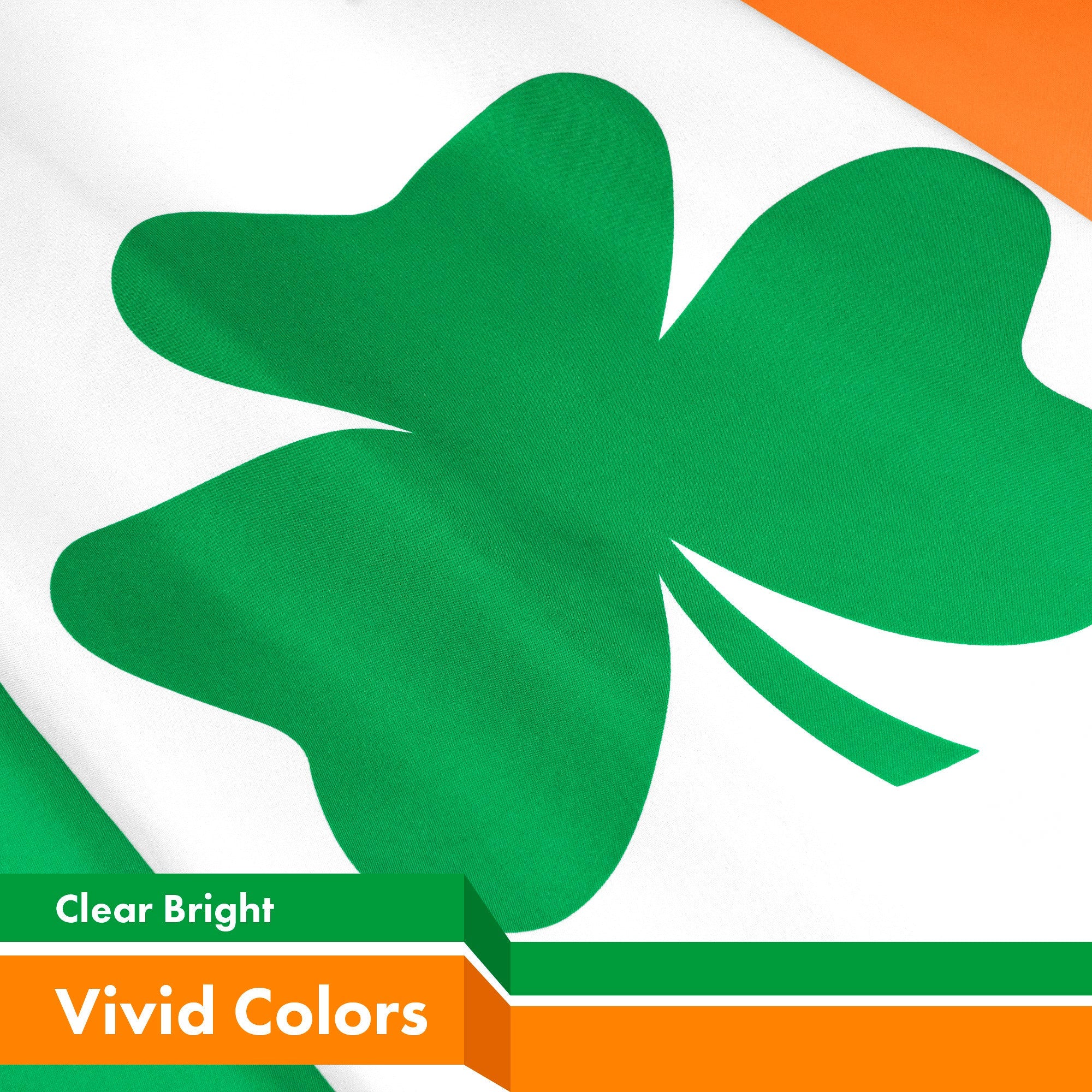 Irish Shamrock Flag 150D Printed Polyester 3x5 Ft