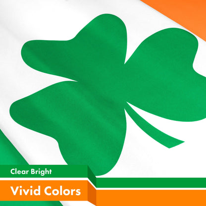 Irish Shamrock Flag 150D Printed Polyester 3x5 Ft