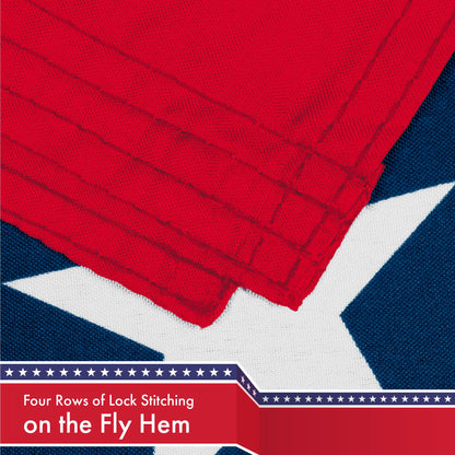 Georgia State Flag 150D Printed Polyester 3x5 Ft