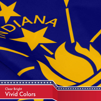 Indiana State Flag 150D Printed Polyester 3x5 Ft