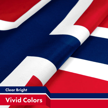Norway (Norwegian) Flag 150D Printed Polyester 3x5 Ft